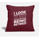 Pensioner Grandparents Pension Grandma Grandpa Pen Burgundy Pillow